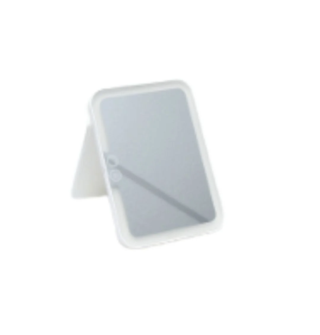 TPR010 Espejo Con Luz Led Recargable Con Protector De Cuero Pequeño