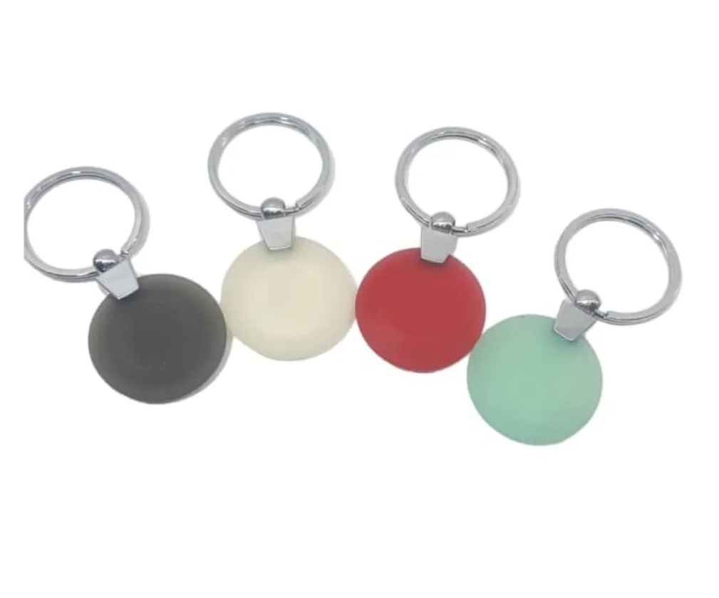TPIKB Llavero Circular Traslucido Blanco , Gris , Rojo , Verde
