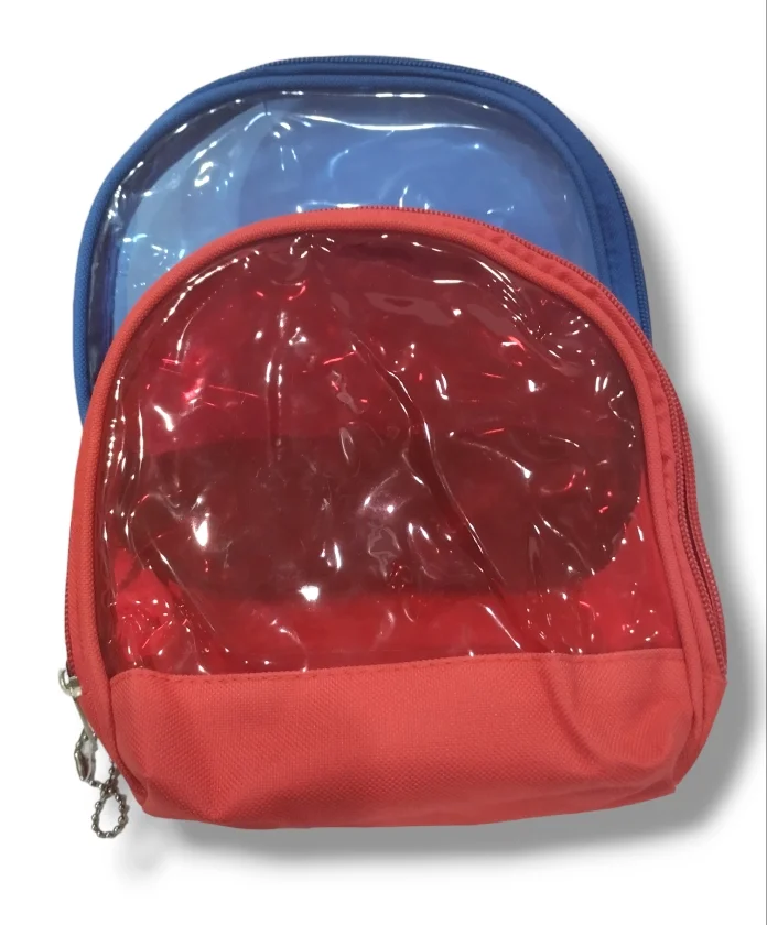 TPM576 Cosmetiquera Redonda Azul Rojo