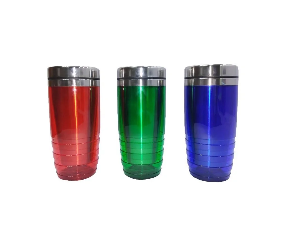 TP02 Vaso de metal con cubierta acrílica Azul Rojo Verde