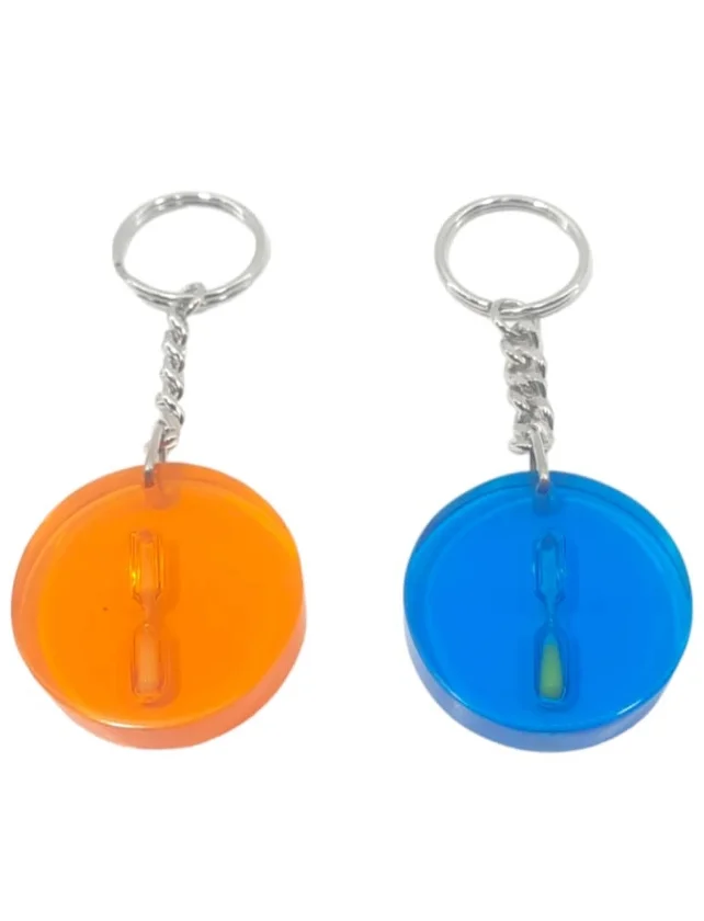 TPI1671 Llavero Reloj de Arena Azul, Naranja