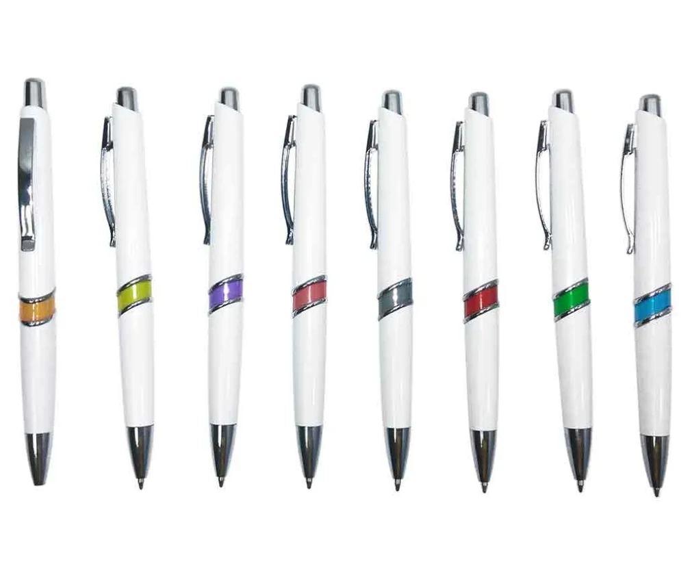TPO907 Boligrafo Plástico Cuerpo Blanco Negro, Verde, Amarillo, Naranja, Rojo, Azul, Morado, Turquesa, Rosado