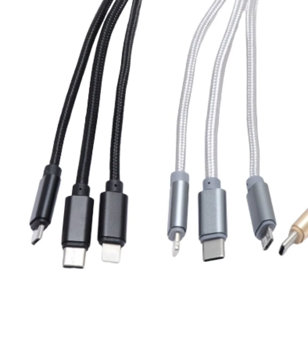TPR021 Cable Cargador 3 Puntas, Android Iphone 1.5 Metros