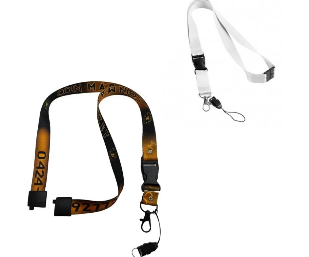 TPCLAN3 Lanyard 2.5 cm Blanco con Accesorios (Sin Sublimación)