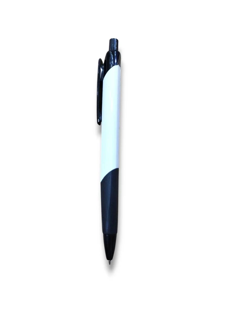 APL81 Boligrafo Plastico Blanco con Negro