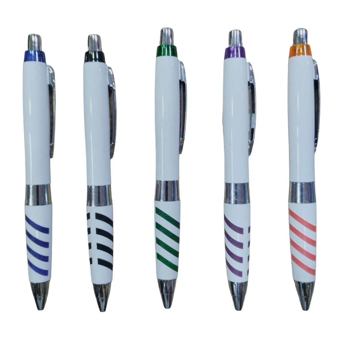 TPO939 Boligrafo Plastico Cuerpo Blanco Azul, Rojo, Verde, Naranja, Morado, Negro
