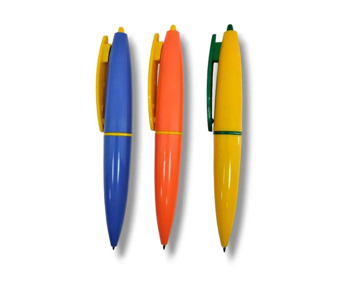 APL62 Bolígrafo Plástico amarillo, Azul, Naranja