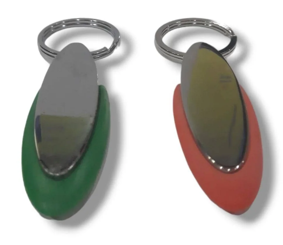 TPI1888 Llavero Metal Naranja Verde