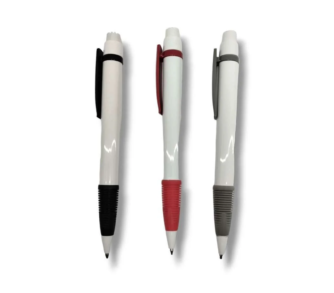 APL54 Bolígrafo Plástico Gris, Negro, Rojo