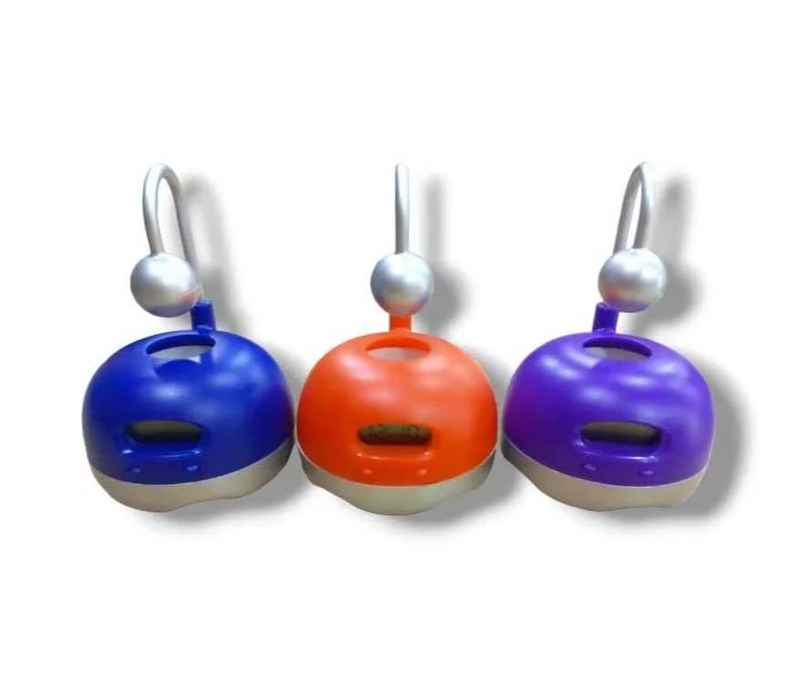 TPQ8782 Porta Clip con Reloj , Azul, Morado, Rojo