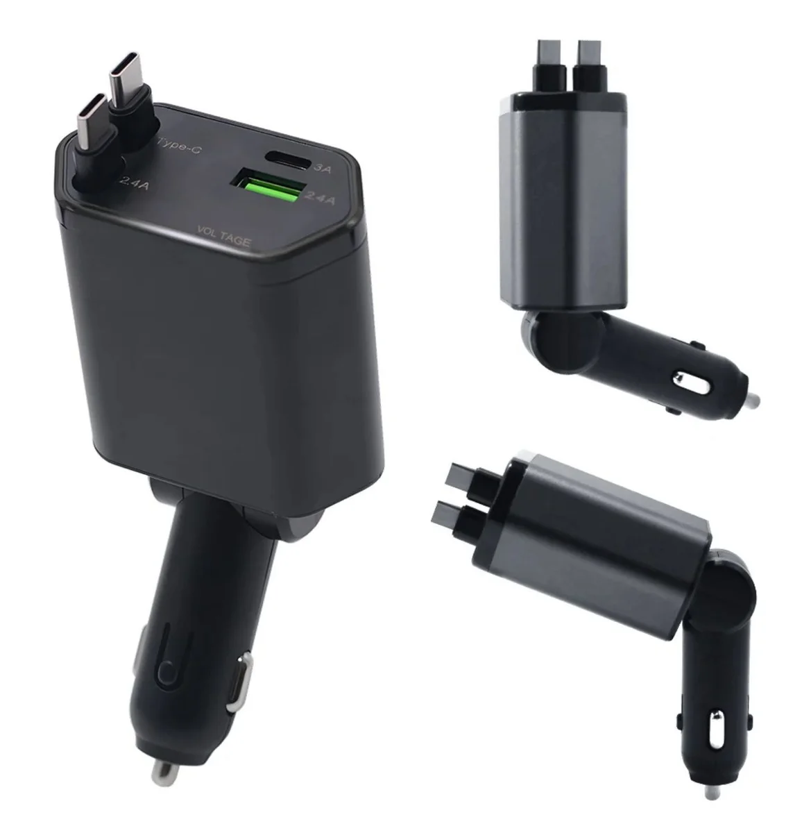 TPR020 Cargador 4 En 1 Para Carro Iphone - Android