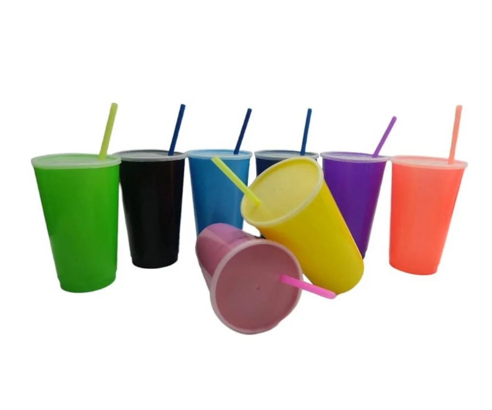 TPE119 Vaso Plástico Con Pitillo 16oz