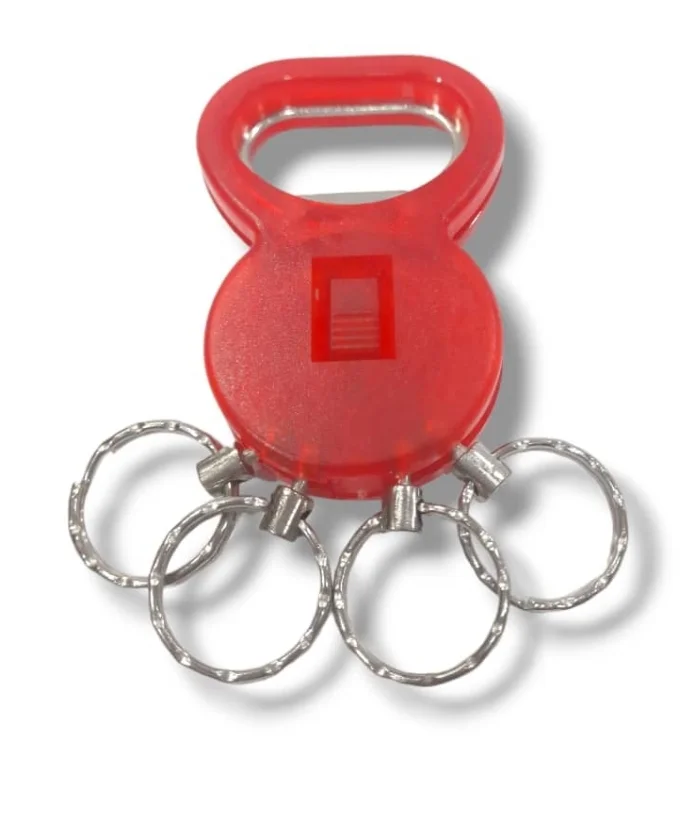 TPI2503 Llavero Plástico con Destapador Rojo