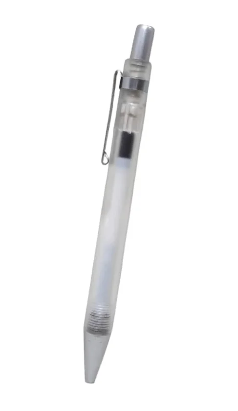 TPT003 Boligrafo Plástico Transparente con Plata