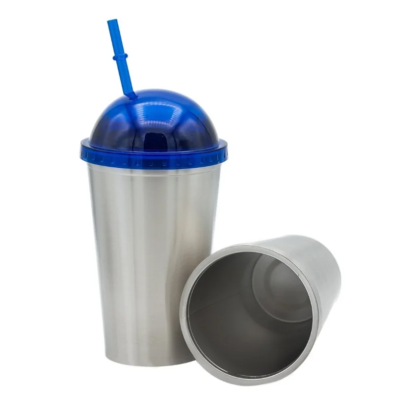 J1536 Vaso de Acero con Pitillo *
