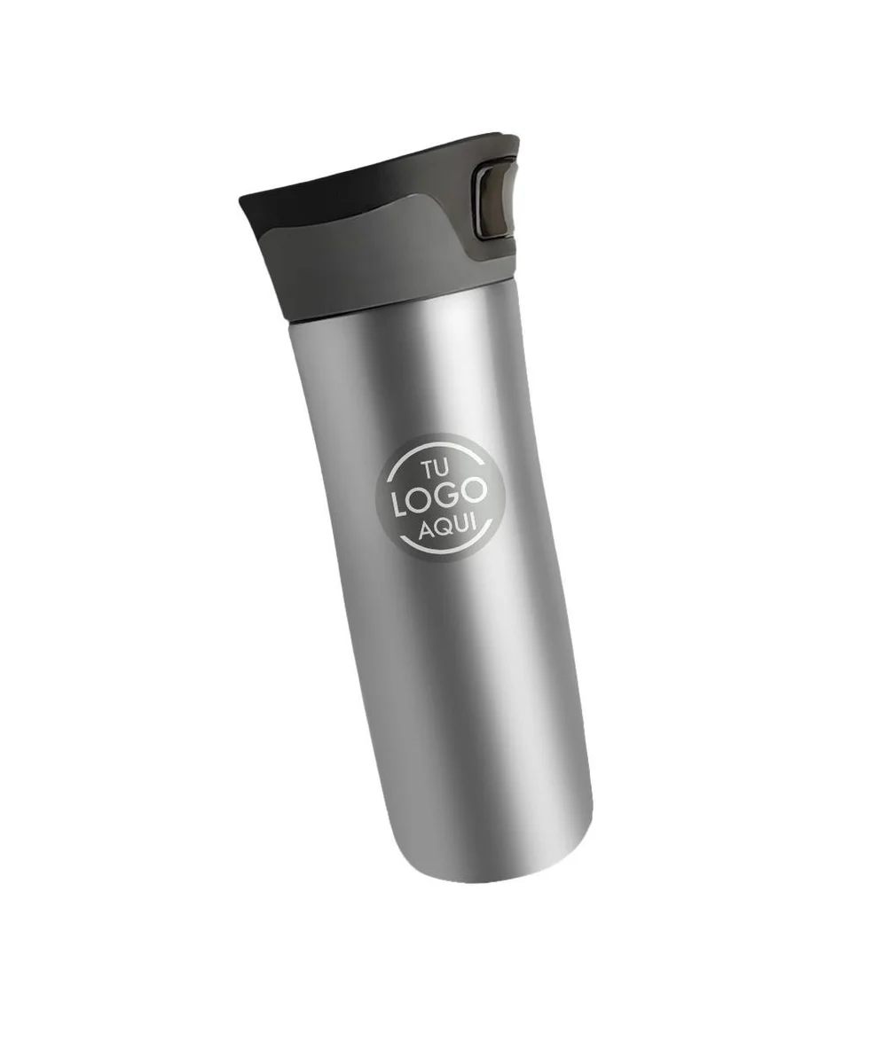 TPACON Termo 500 ml Azul , Plata , Negro ~ ∆