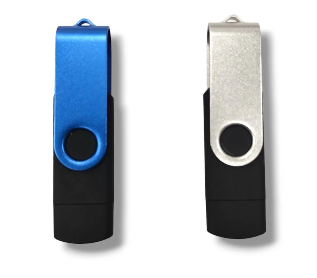 TPV074 Pendrive 64 GB Tipo C Azul , Negro , Plata