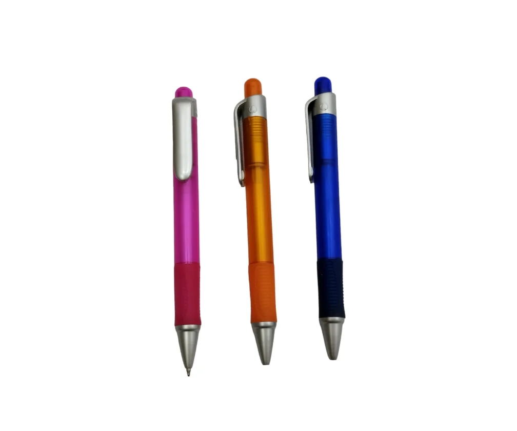 TPI474 Bolígrafo Plástico Naranja Azul Fucsia