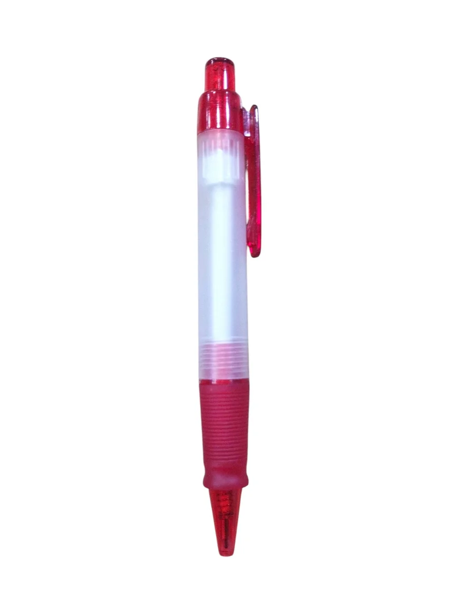 TPO941 Boligrafo Plastico Blanco con Rojo