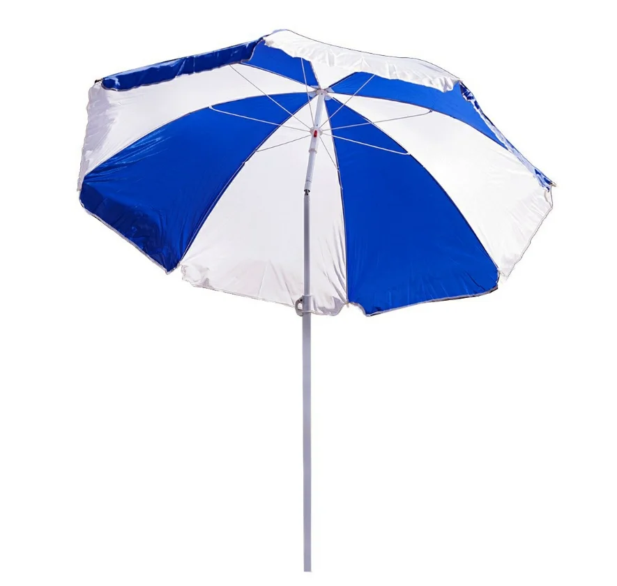 F988 Sombrilla Playera Azul con Blanco
