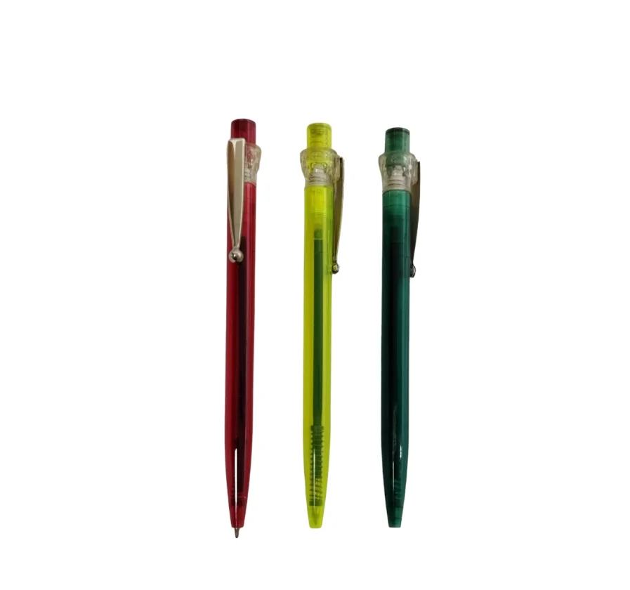TPI586 Bolígrafo Plástico Verde Rojo Amarillo